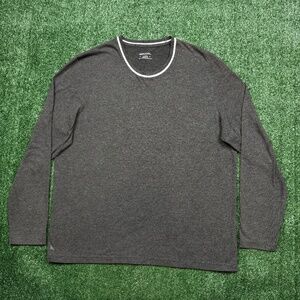 UNTUCKit T Shirt Men's Size XL Gray Crew Neck Long Sleeve Pullover Casual Adults
